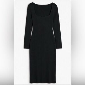 H&M Black Long Sleeve Dress